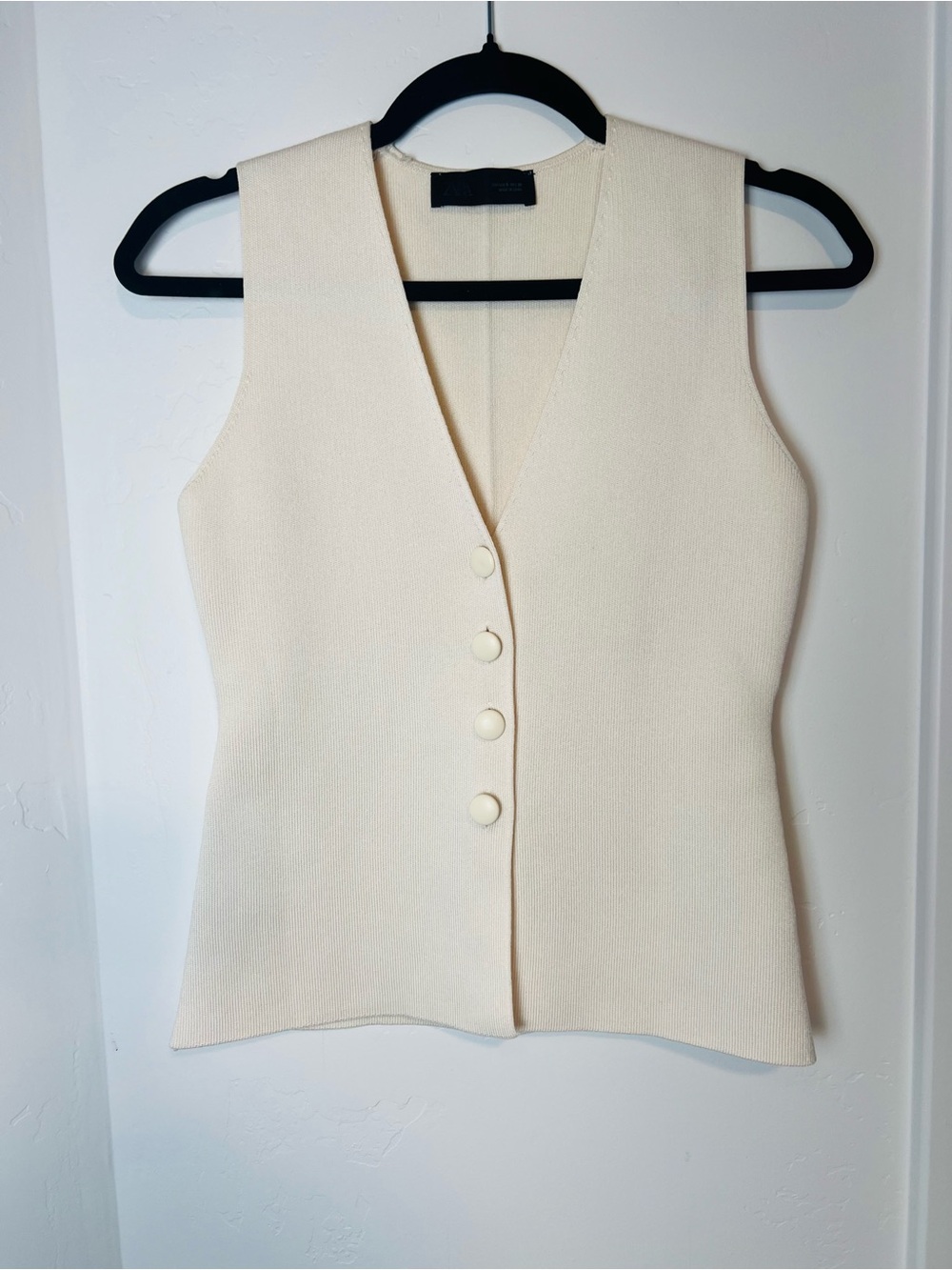 Zara Knit Vest Cream S